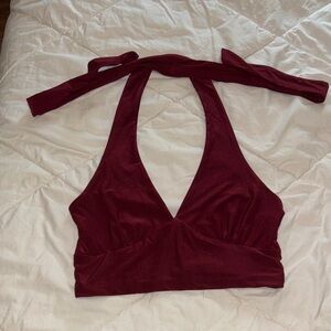 RSQ Burgundy Halter Top